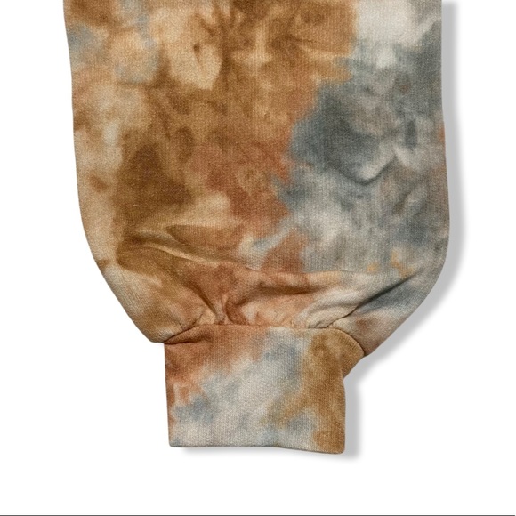 Tie Dye Sweatshirt by LUSH, Pockets, Lightweight, Warm Tones, Made in USA, NWOT - Picture 5 of 13